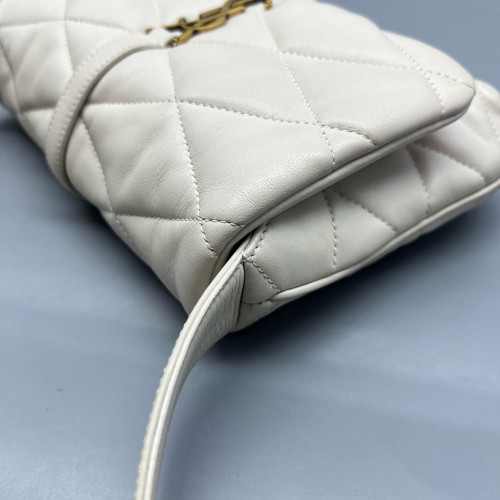 Yves Saint Laurent Hobo Calfskin White