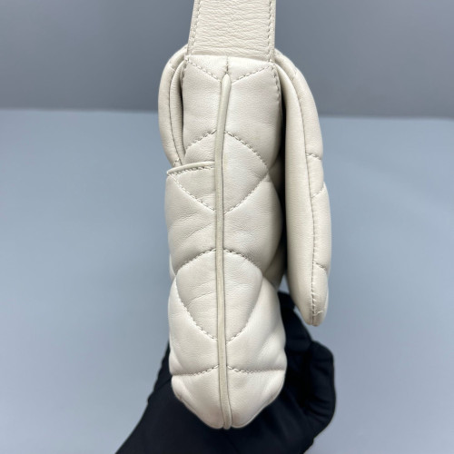 Yves Saint Laurent Hobo Calfskin White