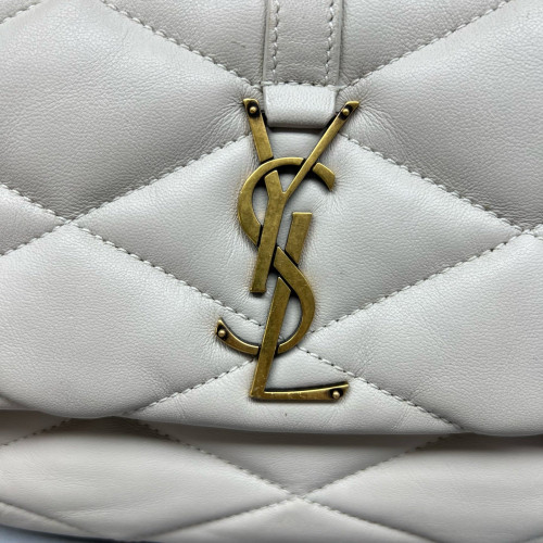 Yves Saint Laurent Hobo Calfskin White