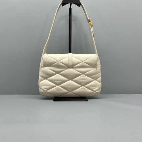 Yves Saint Laurent Hobo Calfskin White