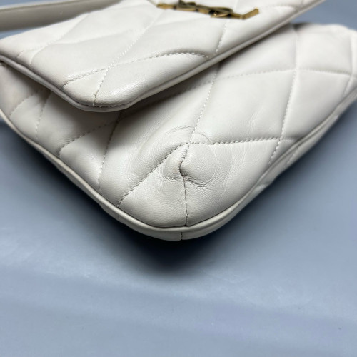 Yves Saint Laurent Hobo Calfskin White