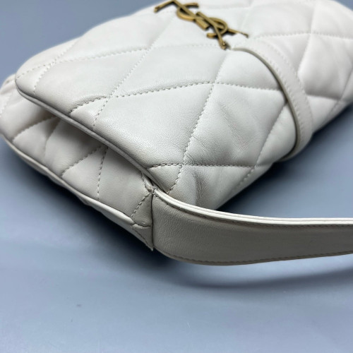 Yves Saint Laurent Hobo Calfskin White