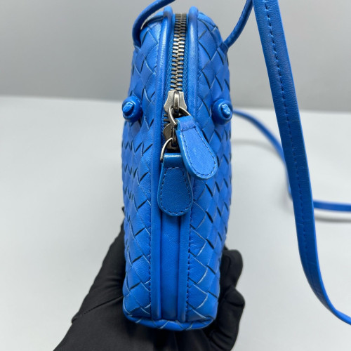 Bottega Veneta Nodini Crossbody Messenger Lambskin Intrecciato Nappa Blue