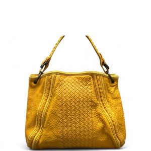 Bottega Veneta Tote Bag Lambskin Intrecciato Nappa Calfskin Yellow