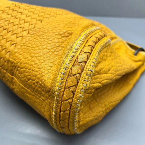 Bottega Veneta Tote Bag Lambskin Intrecciato Nappa Calfskin Yellow
