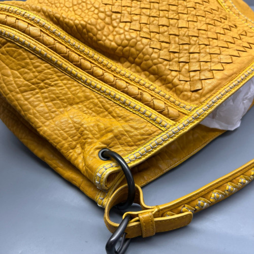 Bottega Veneta Tote Bag Lambskin Intrecciato Nappa Calfskin Yellow