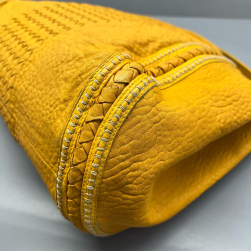 Bottega Veneta Tote Bag Lambskin Intrecciato Nappa Calfskin Yellow