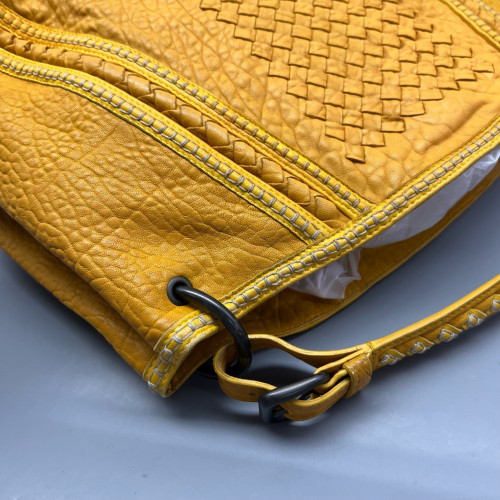 Bottega Veneta Tote Bag Lambskin Intrecciato Nappa Calfskin Yellow
