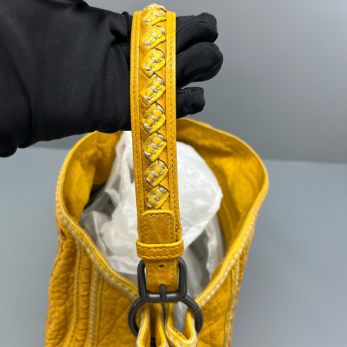 Bottega Veneta Tote Bag Lambskin Intrecciato Nappa Calfskin Yellow