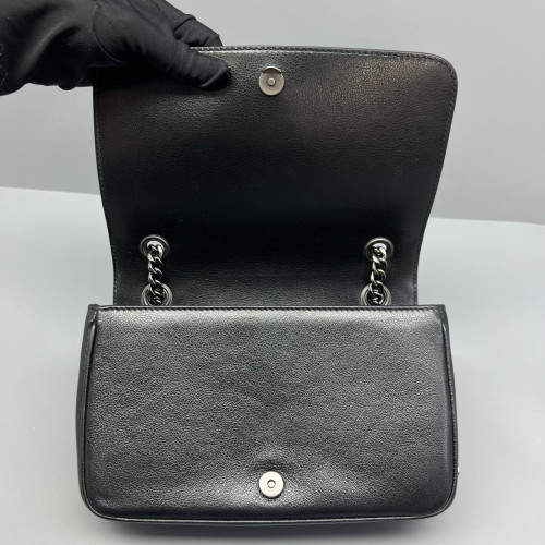 Prada Studded Flap Bag Vitello Phenix White Black