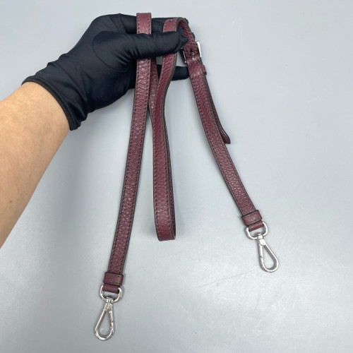 Prada Large Double Bag Soft Grained Calfskin Plum Purple Red