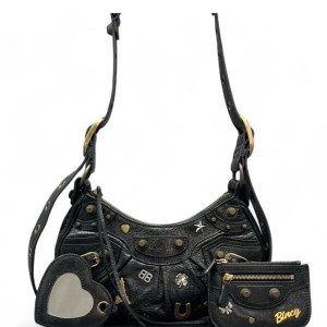 Balenciaga Le Cagole Xs Arena Lambskin Black