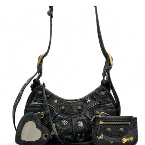 Balenciaga Le Cagole Xs Arena Lambskin Black