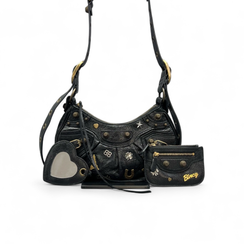 Balenciaga Le Cagole Xs Arena Lambskin Black
