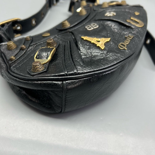 Balenciaga Le Cagole Xs Arena Lambskin Black