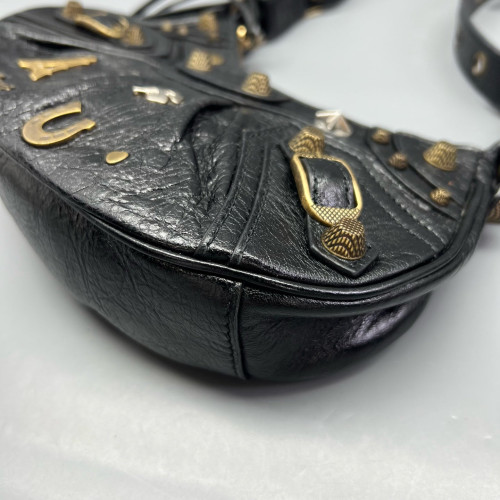 Balenciaga Le Cagole Xs Arena Lambskin Black