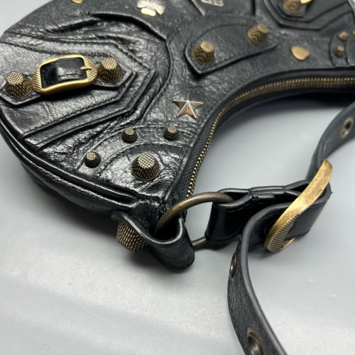 Balenciaga Le Cagole Xs Arena Lambskin Black