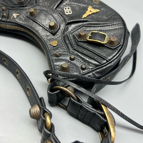 Balenciaga Le Cagole Xs Arena Lambskin Black