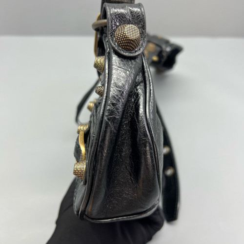 Balenciaga Le Cagole Xs Arena Lambskin Black