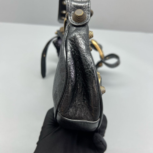 Balenciaga Le Cagole Xs Arena Lambskin Black