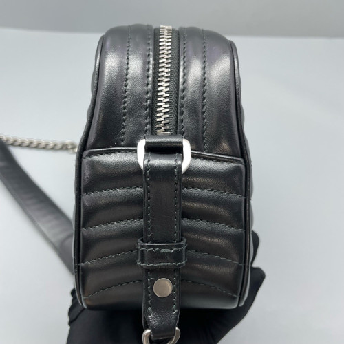 Prada Diagramme Camera Calfskin Black