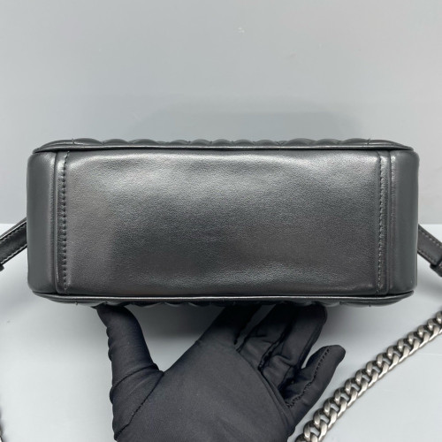 Prada Diagramme Camera Calfskin Black