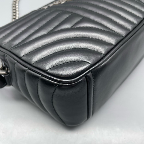 Prada Diagramme Camera Calfskin Black