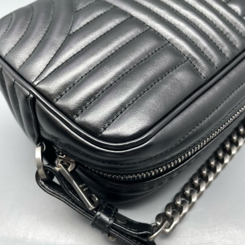 Prada Diagramme Camera Calfskin Black