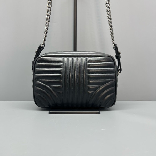 Prada Diagramme Camera Calfskin Black