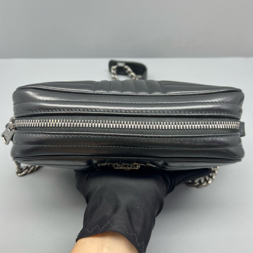 Prada Diagramme Camera Calfskin Black