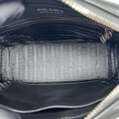 Prada Diagramme Camera Calfskin Black