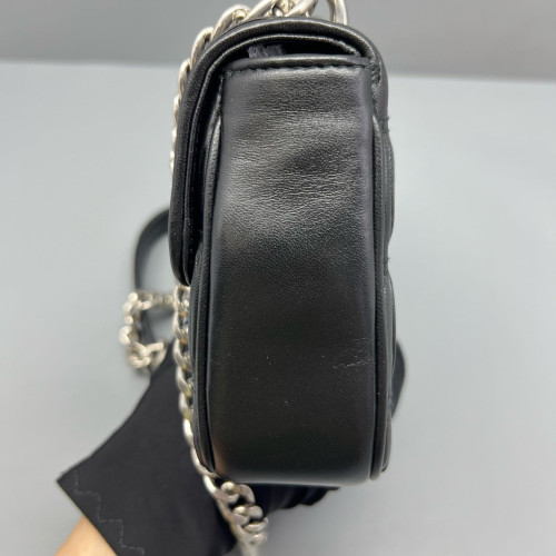 Prada Shoulder Bag Gaufre Calfskin Black