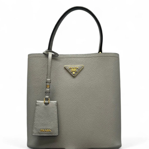 Prada Bucket Saffiano Calfskin Grey