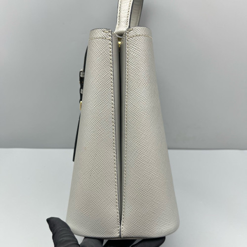 Prada Bucket Saffiano Calfskin Grey