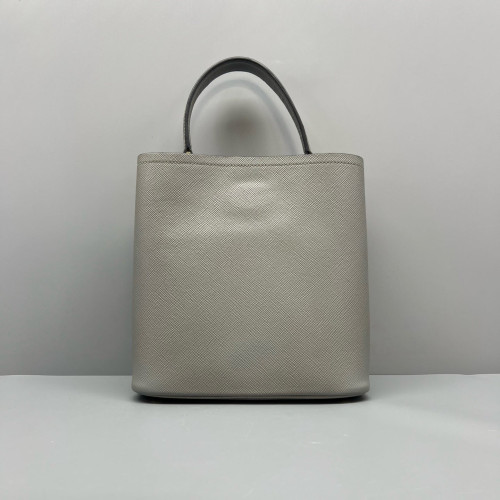 Prada Bucket Saffiano Calfskin Grey