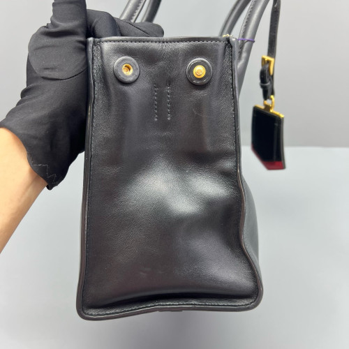 Prada Handbag Saffiano Calfskin Black