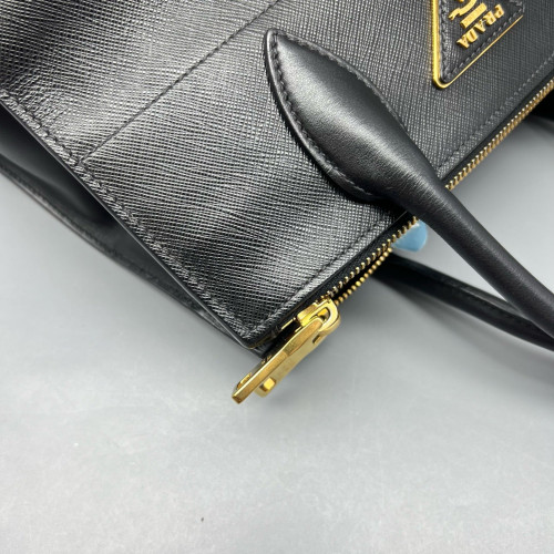Prada Handbag Saffiano Calfskin Black