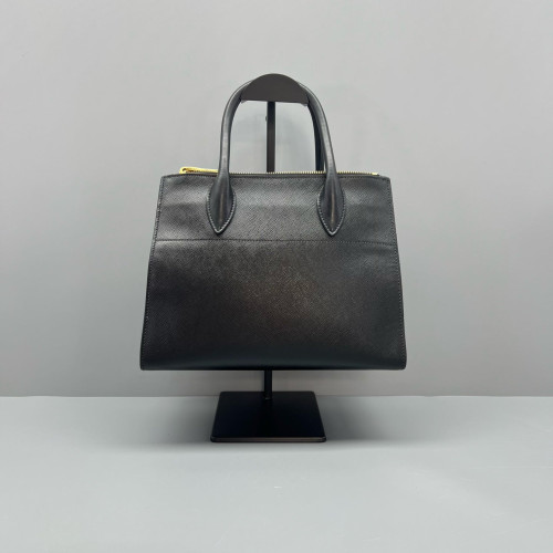 Prada Handbag Saffiano Calfskin Black