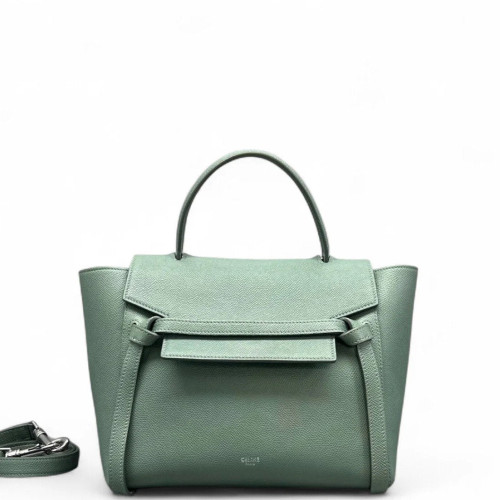 Celine Micro Belt Bag Grained Calfskin Light Green