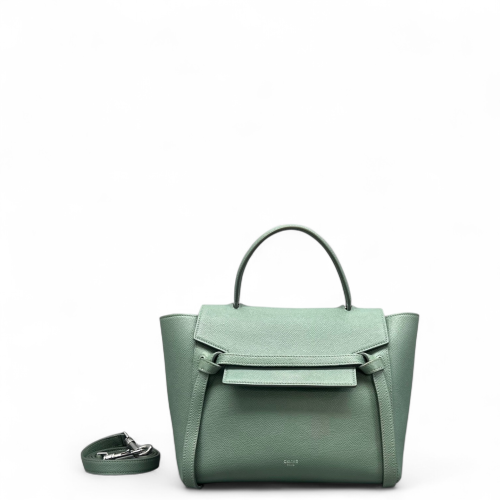 Celine Micro Belt Bag Grained Calfskin Light Green
