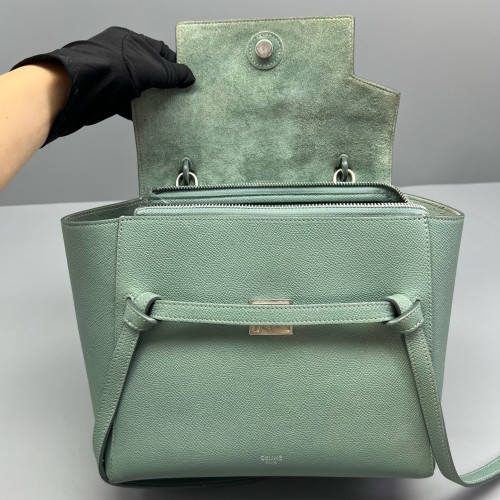 Celine Micro Belt Bag Grained Calfskin Light Green
