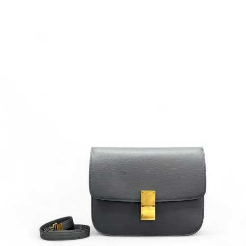 Celine Medium Classic Box Smooth Calfskin Grey