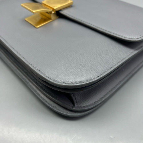 Celine Medium Classic Box Smooth Calfskin Grey