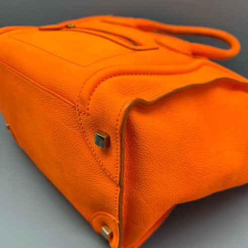 Celine Medium Luggage Phantom Calfskin Orange