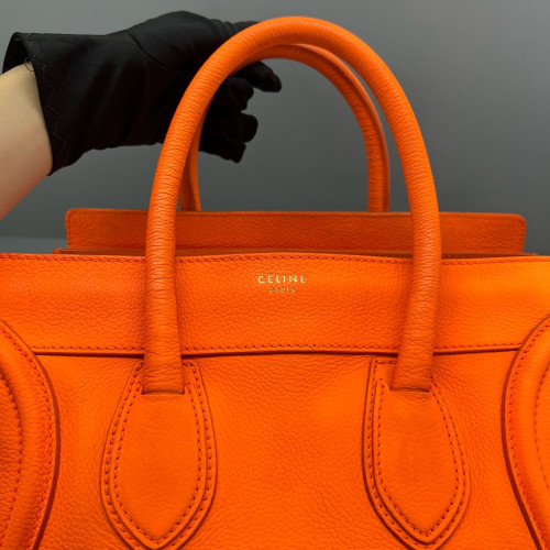 Celine Medium Luggage Phantom Calfskin Orange