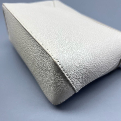 Loewe Mini Puzzle Grained Calfskin White Loewe Mini Puzzle Grained Calfskin White