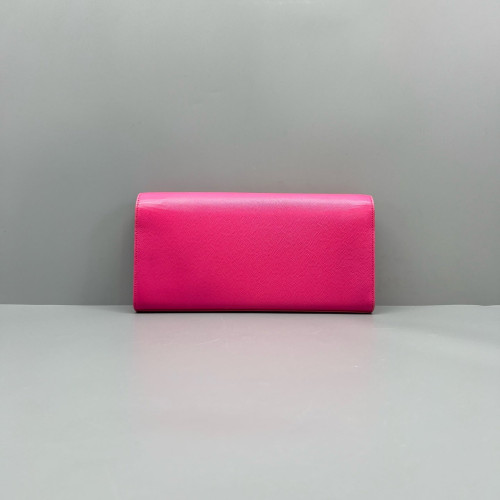 Yves Saint Laurent Clutch Shiny Caviar Calfskin Fuchsia