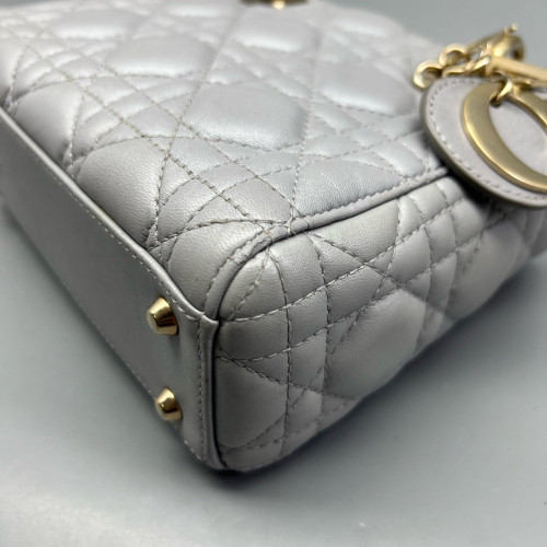 Dior Mini Lady Dior Calfskin Grey Dior Mini Lady Dior Calfskin Grey