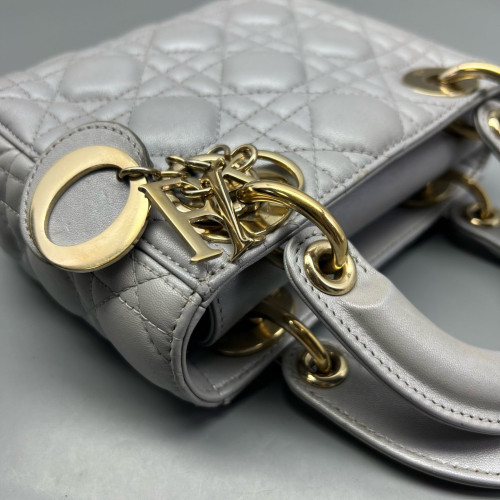 Dior Mini Lady Dior Calfskin Grey Dior Mini Lady Dior Calfskin Grey
