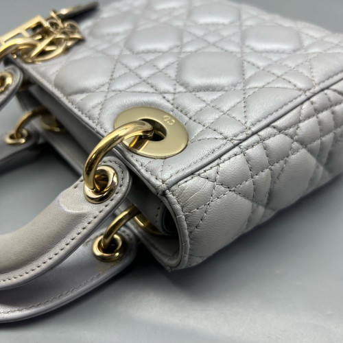 Dior Mini Lady Dior Calfskin Grey Dior Mini Lady Dior Calfskin Grey